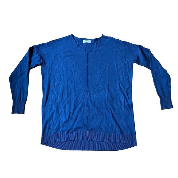 Women's Zenana Blue Long Sleeve Sweater/blouse top. Size Small. Cozy. Soft. - Picture 2 of 7